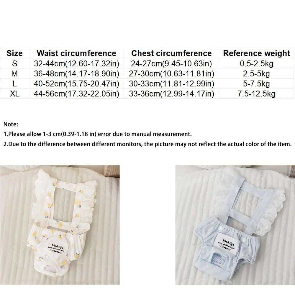 Female Dog Physiological Pants | Breathable Cotton Suspender Shorts Dog Physiological Pants Oasis Select