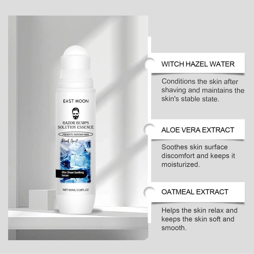 East Moon Men Aftershave Care Essence Reduce Damaged Moisturize Dry Soothing Pain Growth Inhibition Beard Remove Nourish Serums Oasis Select