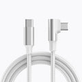 60W USB C To Type C PD 90-Degree Angle Gaming Fast Charging Cable Suitable For Type-C Interface Mobile Phone And Tablet Devices Oasis Select Type-c-type-c White 3m
