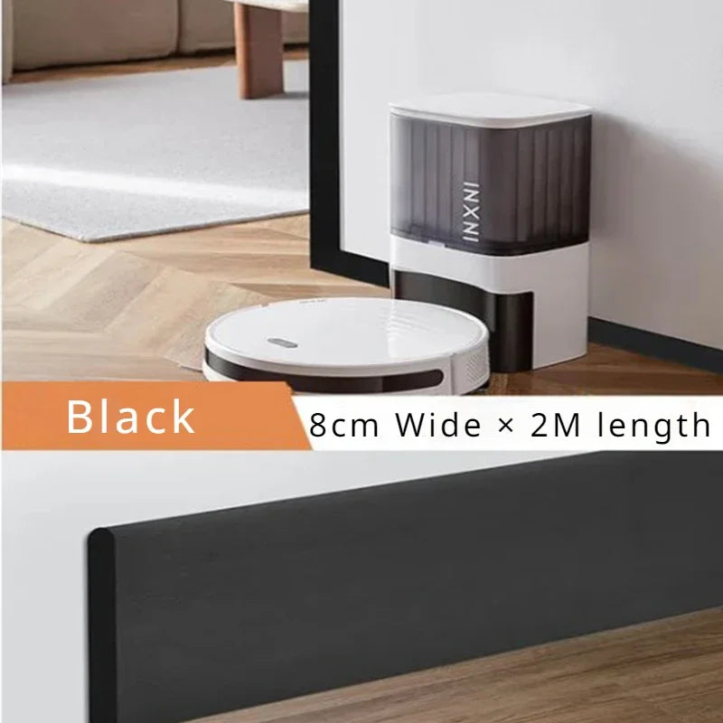 2M Waterproof Enclosure Self Adhesive Skirting Line 3D Wall Sticker Thickened Anti-collision Decoration Corner Line Oasis Select