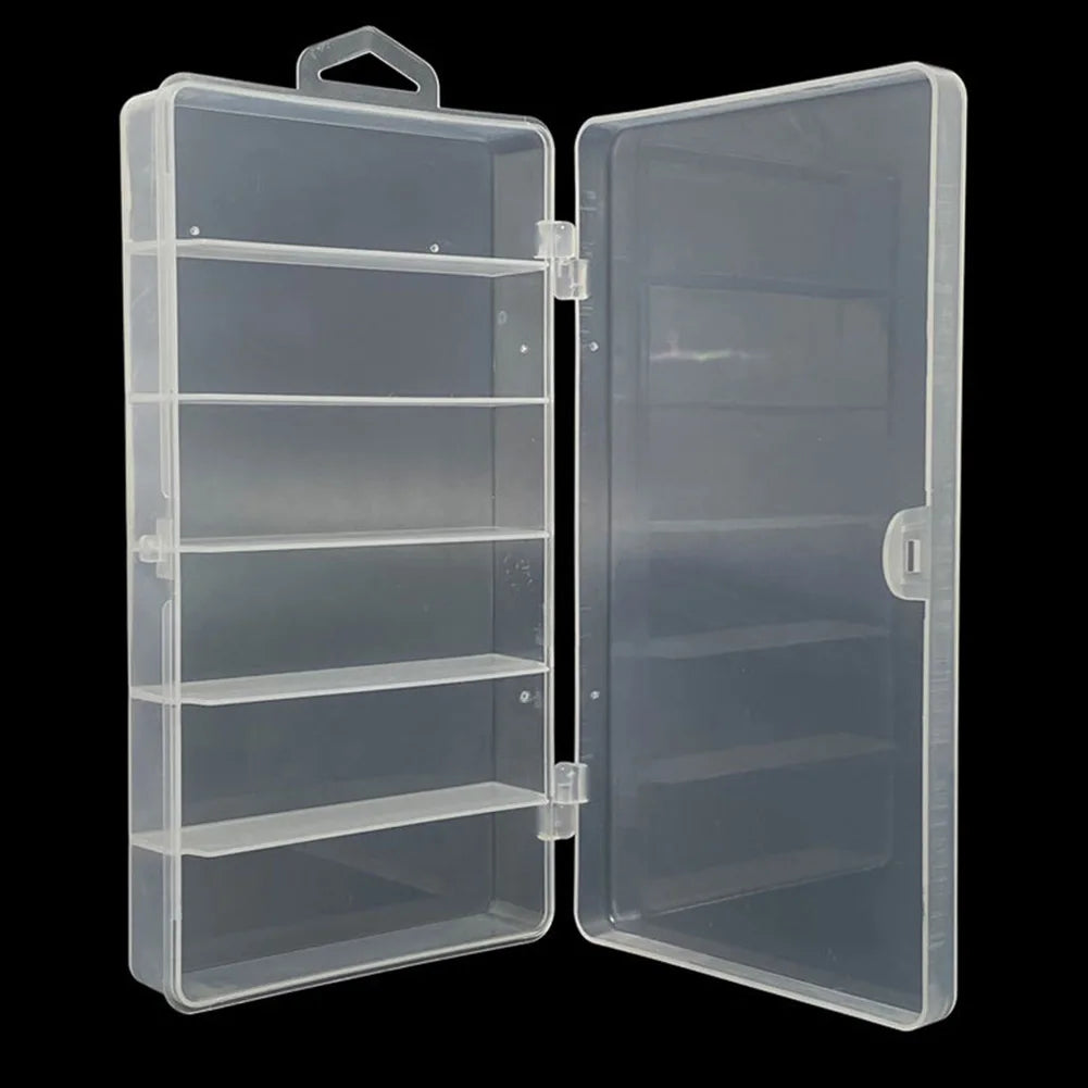 1pc PVC 6 Compartments Bait Box 17.5*9.5*3cm Soft Bait Hook Bait Organizer Storage Container Fish Hook Portable Storage Box Oasis Select