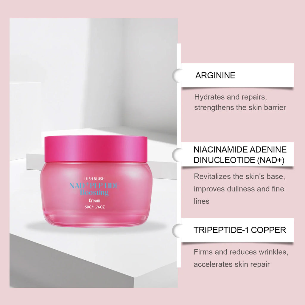 NAD+ Peptide Boosting Cream Anti-Wrinkle Firming Lifting Hydrating & Repairing Face Cream for Sagging Skin Daily Skincare Oasis Select