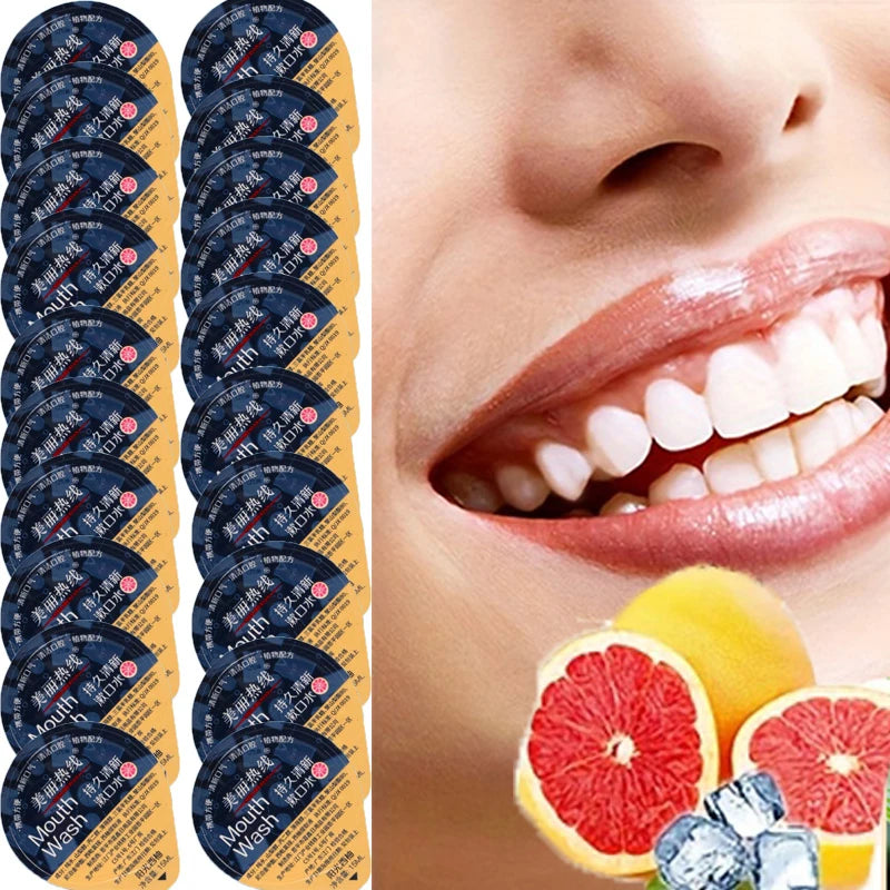 Grapefruit Mouthwash Jelly Cups 10 Pack | Portable Fresh Breath