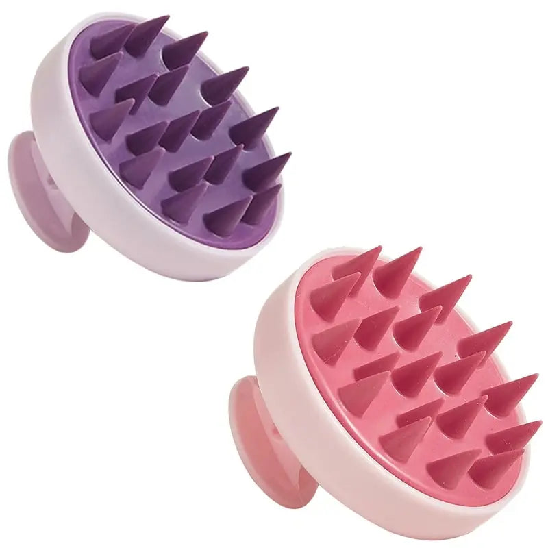 Silicone Shampoo Brush Head Scalp Massage Comb Hair Washing Comb Body Massage Brush Bath Shower Brush Salon Hairdressing Tool Oasis Select