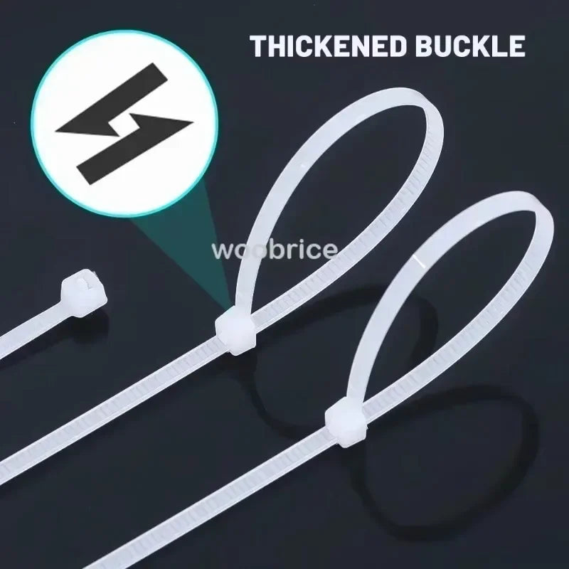 Cable Tie Cable Binder Plastic Ties Outdoor Resistant Zip Ties Multi-Purpose Self-Locking Wraps Management Bundles Oasis Select