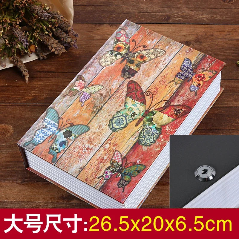 Simulation Book Coin Bank Paper Money Password Box Children Safe Book Storage Box Desktop Storage Box Oasis Select key 3