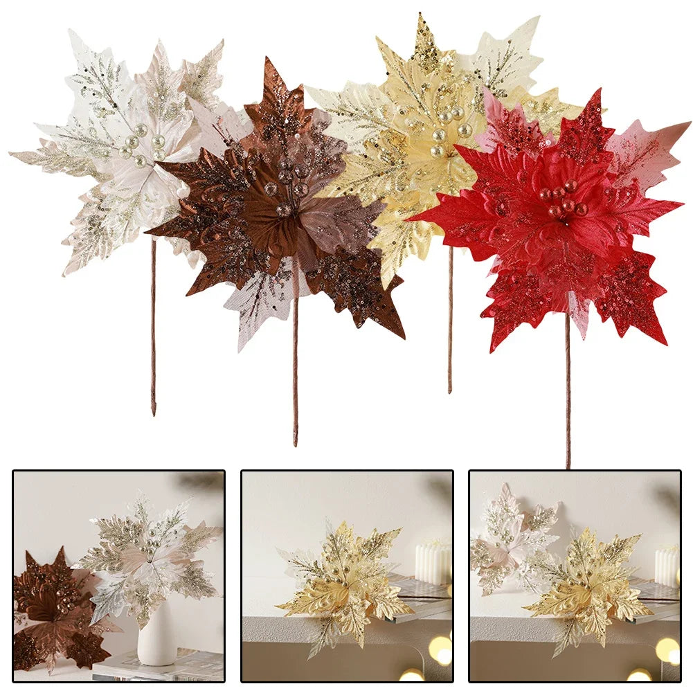 DIY Flower Arrangement Christmas Tree Decorations Festive Ambiance Unique Glitter Style Festive Settings For Christmas Parties Oasis Select