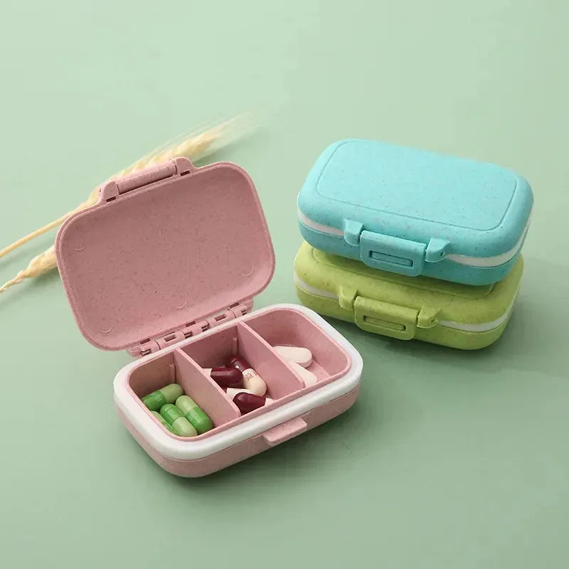 1/2/3pcs Mini Portable Pills Organizer Case 3 Grids PillBox Tablet Storage Container Weekly Medicine Pill's Box Pill Case Oasis Select
