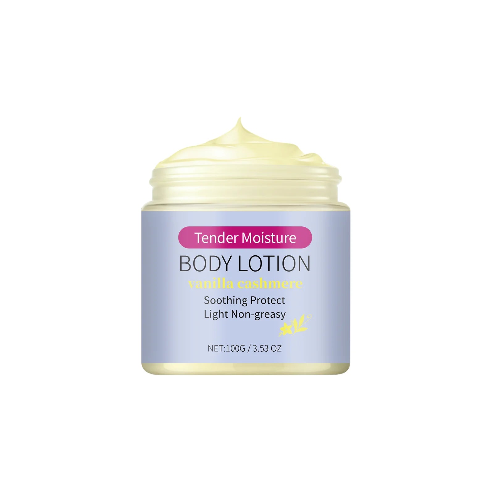 Tender Moisture Body Lotion Vanilla Cashmere Nourishing Dry Skin Care Lightweight Non-Greasy 24h Hydration for All Skin Types Oasis Select 100g Boxed