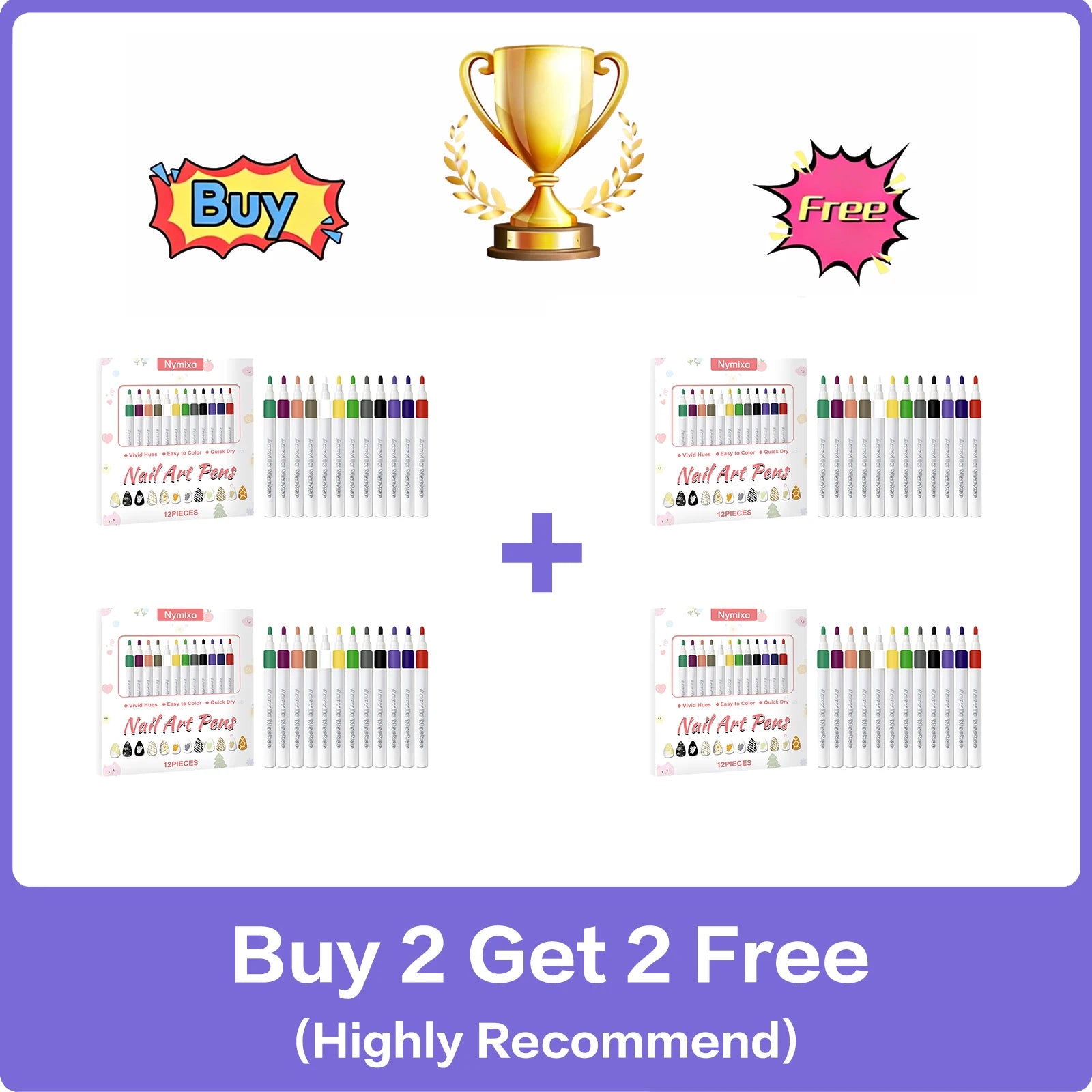 12-Piece Multicolor Nail Art Pen Set – Waterproof DIY Manicure Nail Art Pen Set Oasis Select 4 Set