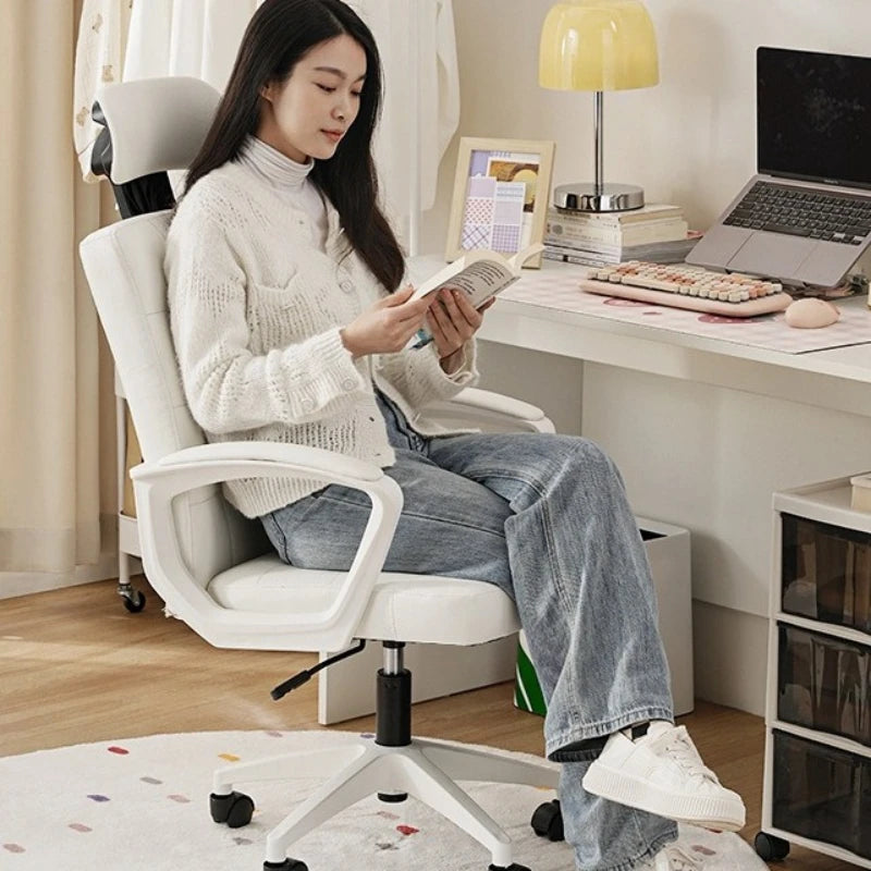 Computer chair home office chair sedentary comfortable seat bedroom college student dormitory makeup chair lifting backrest Oasis Select