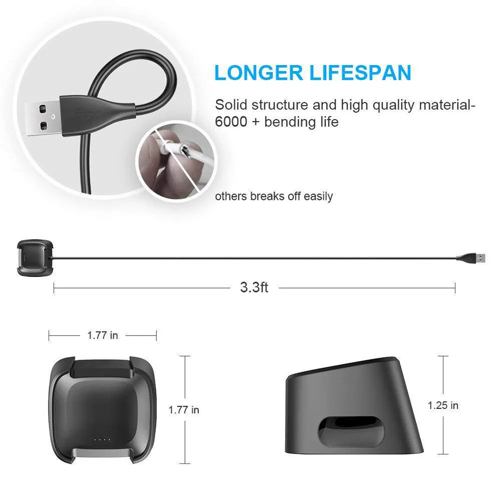 For Fitbit Versa / Versa Lite / Versa 2 Power Charger Fast Charging Charging Dock Chargers Charger Dock Cradle Watch Charger Oasis Select