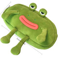 Fun and Funny Big Mouthed Frog Plush Pencil Case Ugly and Cute Large Capacity Stationery Bag Oasis Select WHITE