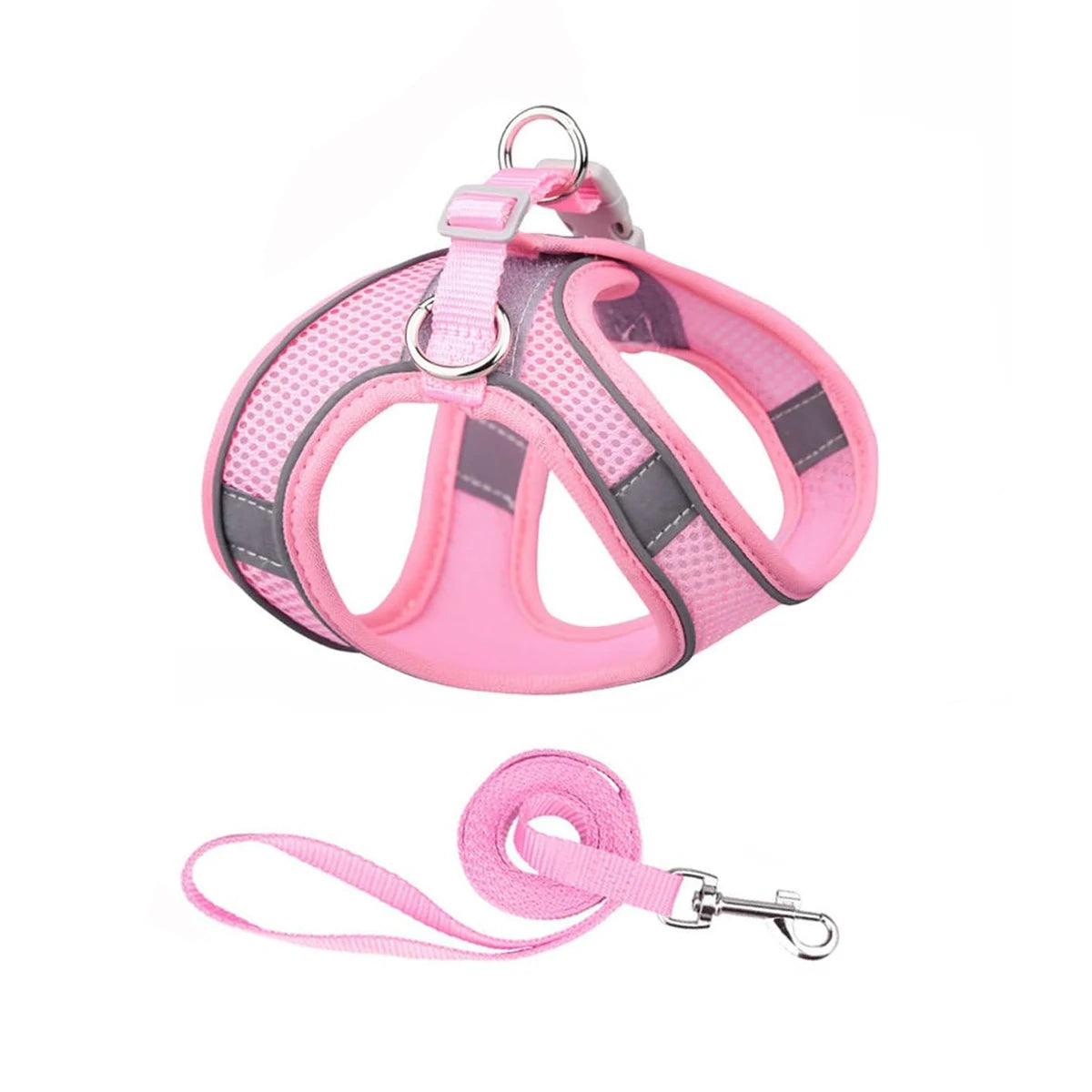 No-Pull Step-In Dog Harness – Breathable Mesh Adjustable Vest for Small Medium Large Dogs & Cats Oasis Select Pink S 10-14lbs 4.5-6.5kg