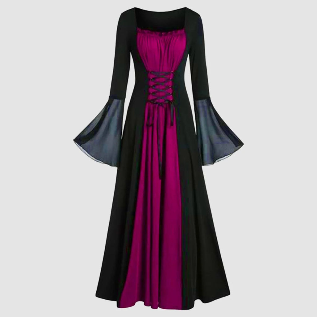 Plus Size Gothic Medieval Hooded Maxi Dress | Halloween Cosplay Gothic Costume Dress Oasis Select Hot Pink XXL