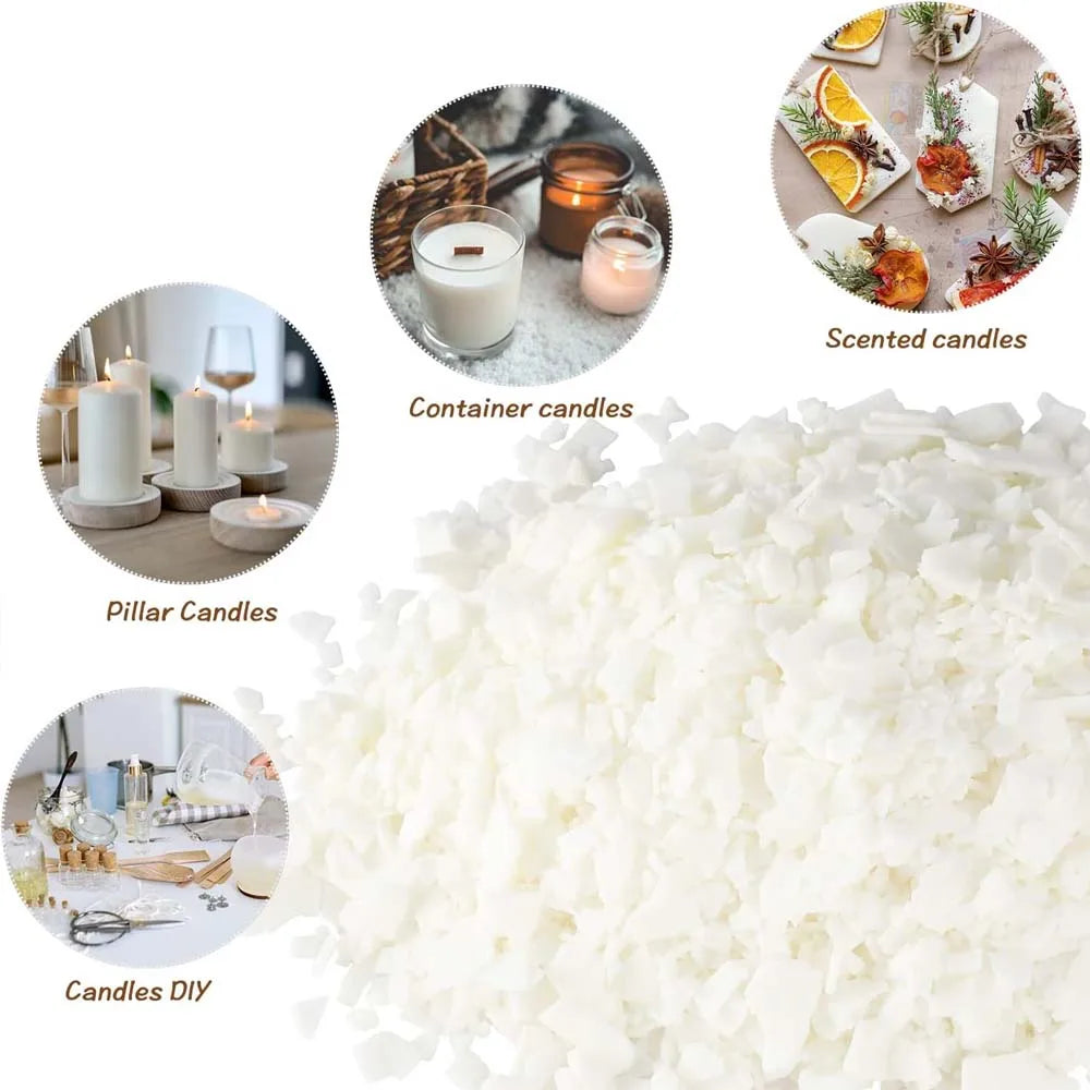 Natural Soy Wax Flakes for DIY Candle Making – 100g to 1kg