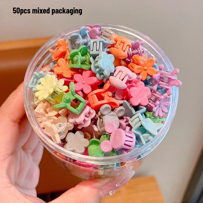 Baby Small Clip Baby Headpiece Cute Accessories Hair Clip Children's Super Cute Girl Hair Pulling Princess Oasis Select 50Pcs mixed package