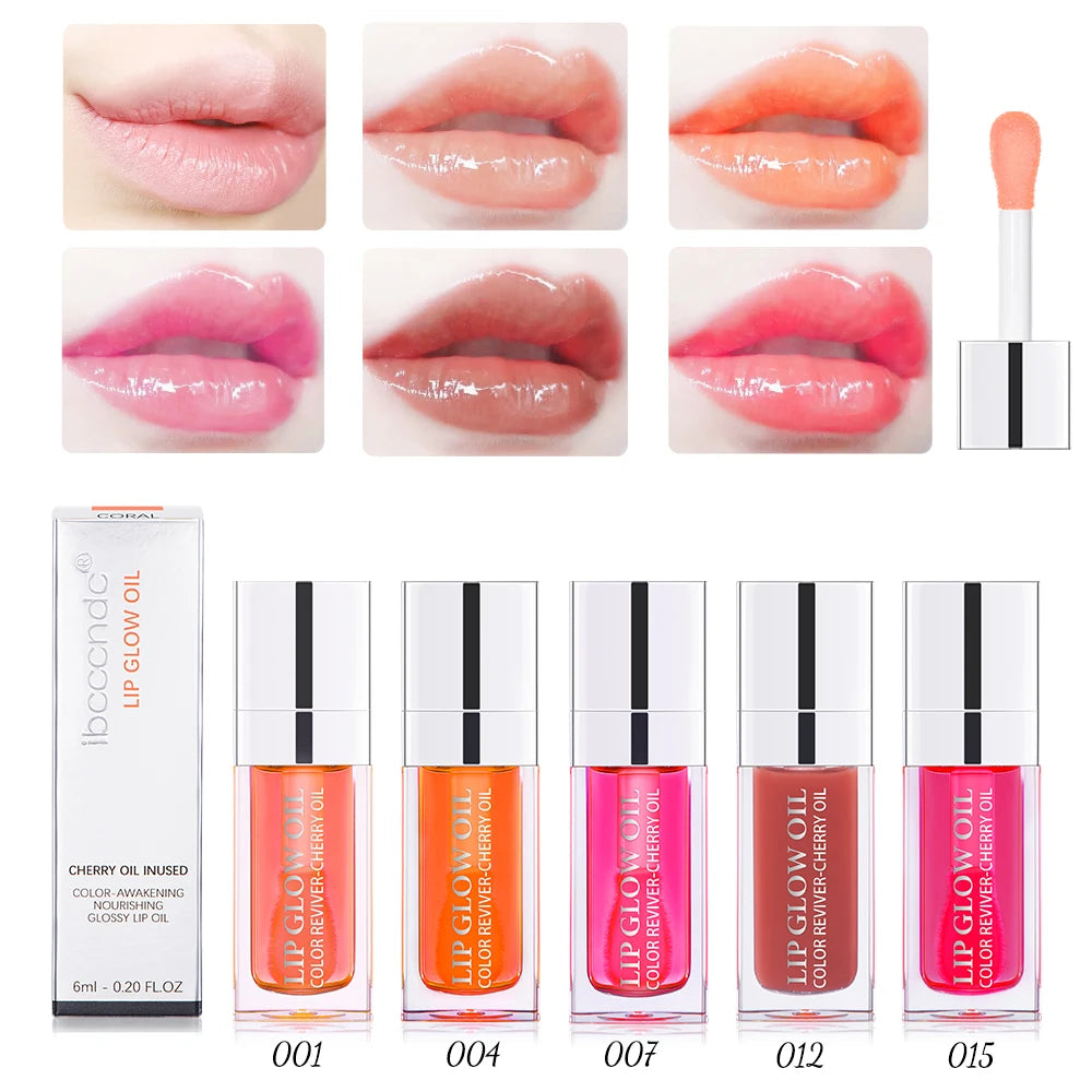 Lakerain Crystal Jelly Moisturizing Lip Oil Safety Lip Gloss Makeup Sexy Plump Hydrating Lip Glow Oil Tinted Lip Plumper Oasis Select