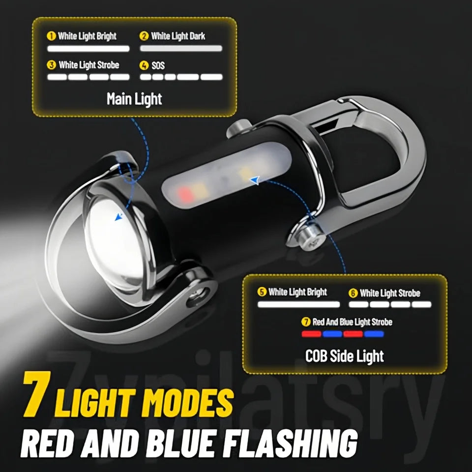 Mini USB Rechargeable LED Flashlight Keychain Portable Waterproof Camping Pocket Lamp Keyring Hanging Light Outdoor Gear Oasis Select