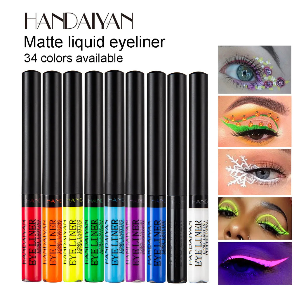 Handaiyan Neon UV Glow Liquid Eyeliner – Waterproof Matte