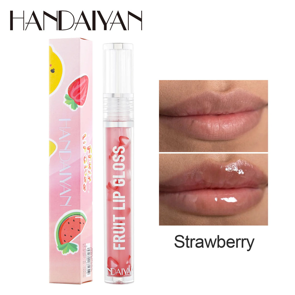 Glossy Lip Oil Moisturizer Transparent Fruit Flavor Shine Hydration Water Like Tinted Nourishing Care Gloss Oasis Select Strawberry