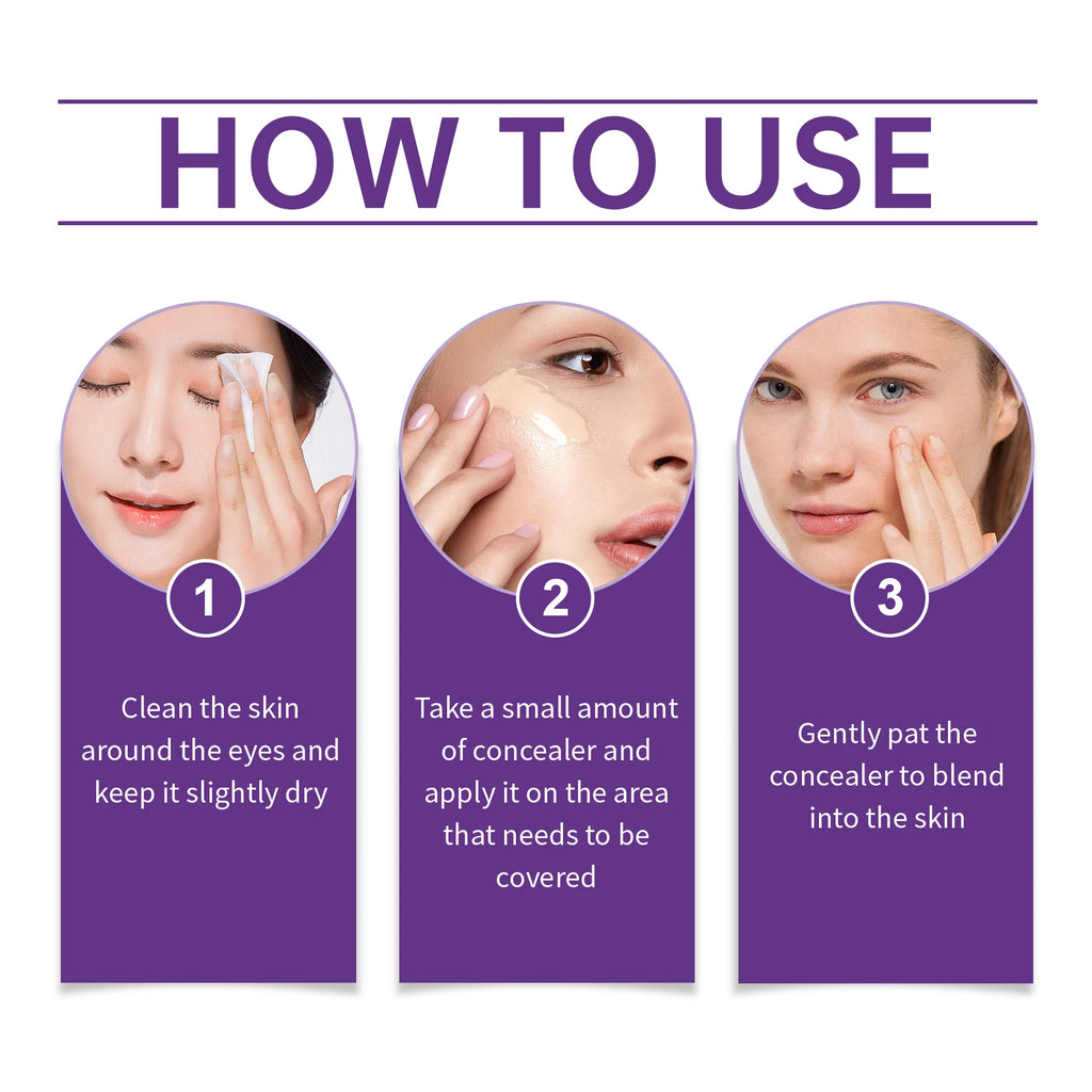 Eelhope Moisturizing Concealer Dark Circle Cover Lightweight Breathable Long Lasting Natural Finish Blemish Redness Corrector Oasis Select
