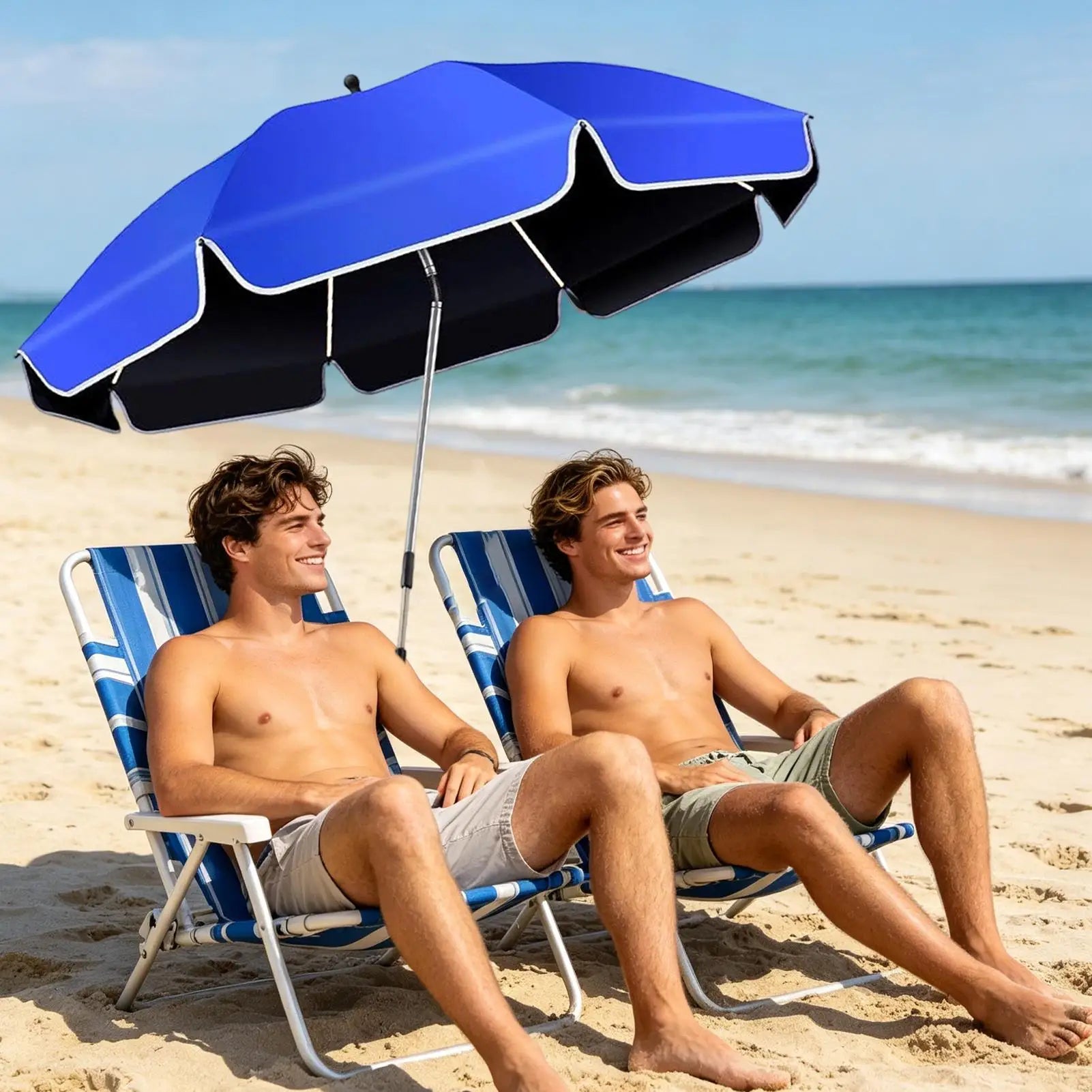 360° Clip-On Chair Umbrella | UV Canopy Beach & Camping