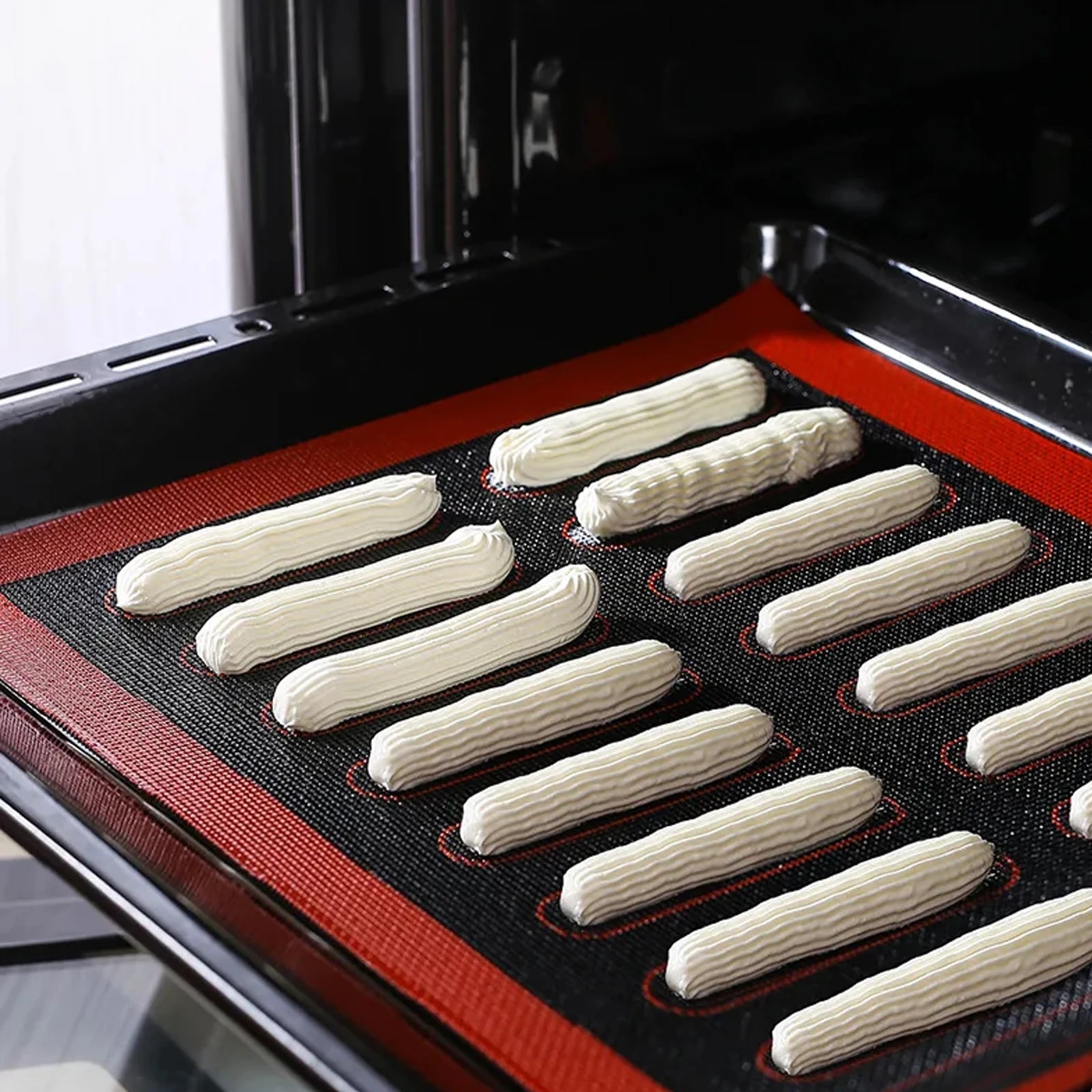 1PC Perforated Silicone Baking Mat, 2 Sides with Puff & Round Patterns, Reusable Non-stick Oven Liner, for Cookies Macaron Bread Oasis Select