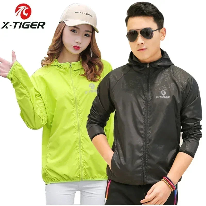X-TIGER Windproof Reflective Cycling Jersey MTB Bike Bicycle Windcoat Super Light Sunscreen Hiking Jacket Cycling Sports Clothes Oasis Select