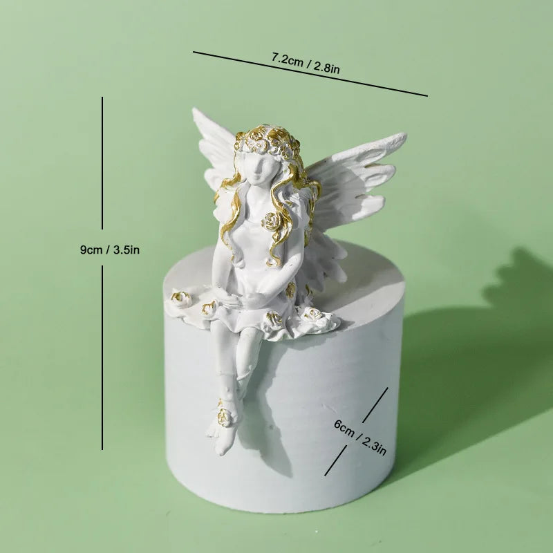New Nordic Angel Ornaments, Home Desktop Decorations, Decorative Props, Angel Resin Handicrafts and Ornaments Oasis Select HXZ018