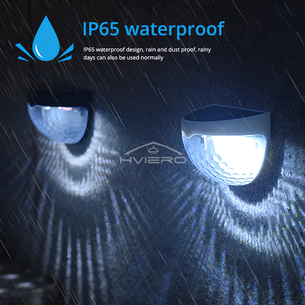Solar 6-LED Wall Step Light | IP65 Waterproof Garden Fence Lamp