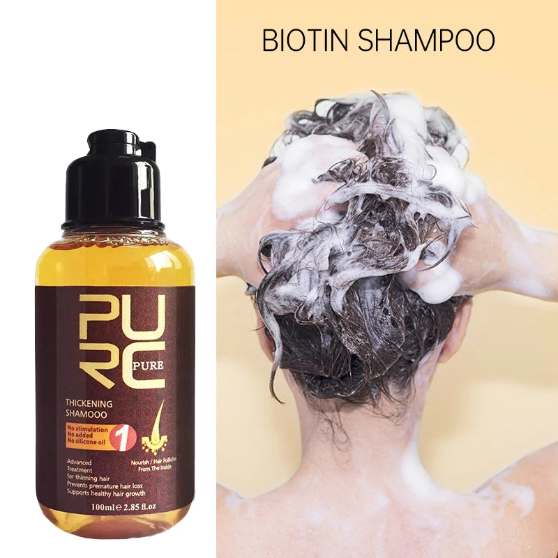 PURC Ginger Hair Growth Shampoo Fast Regrowth Anti Hair Loss Scalp Treatment Shampoo Thicken Nourishing Hair Care 100ml Oasis Select
