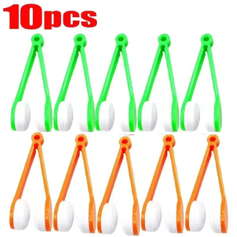 1-10pcs Glasses Cleaning Wiper Portable Multi Functional Mini Glasses Cleaning Brush Sunglasses Glasses Microfiber Wiping Tool Oasis Select Mix 10pcs 2