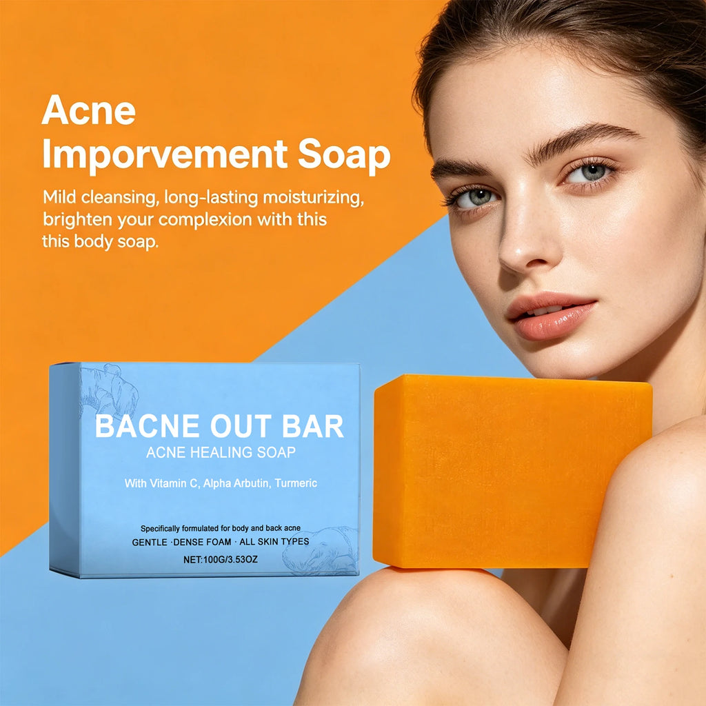 Vitamin C Cleansing Soap with Turmeric Moisturizing & Softening Oil Control Brightens Skin Moisturizing Cleansing Essential Soap Oasis Select