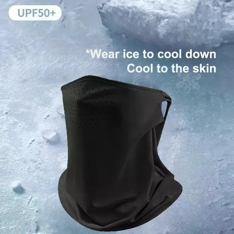 Ice Silk Face Cover UV Protection Anti-UV Neck Gaiter Breathable Face Shield for Summer Riding and Jogging Oasis Select