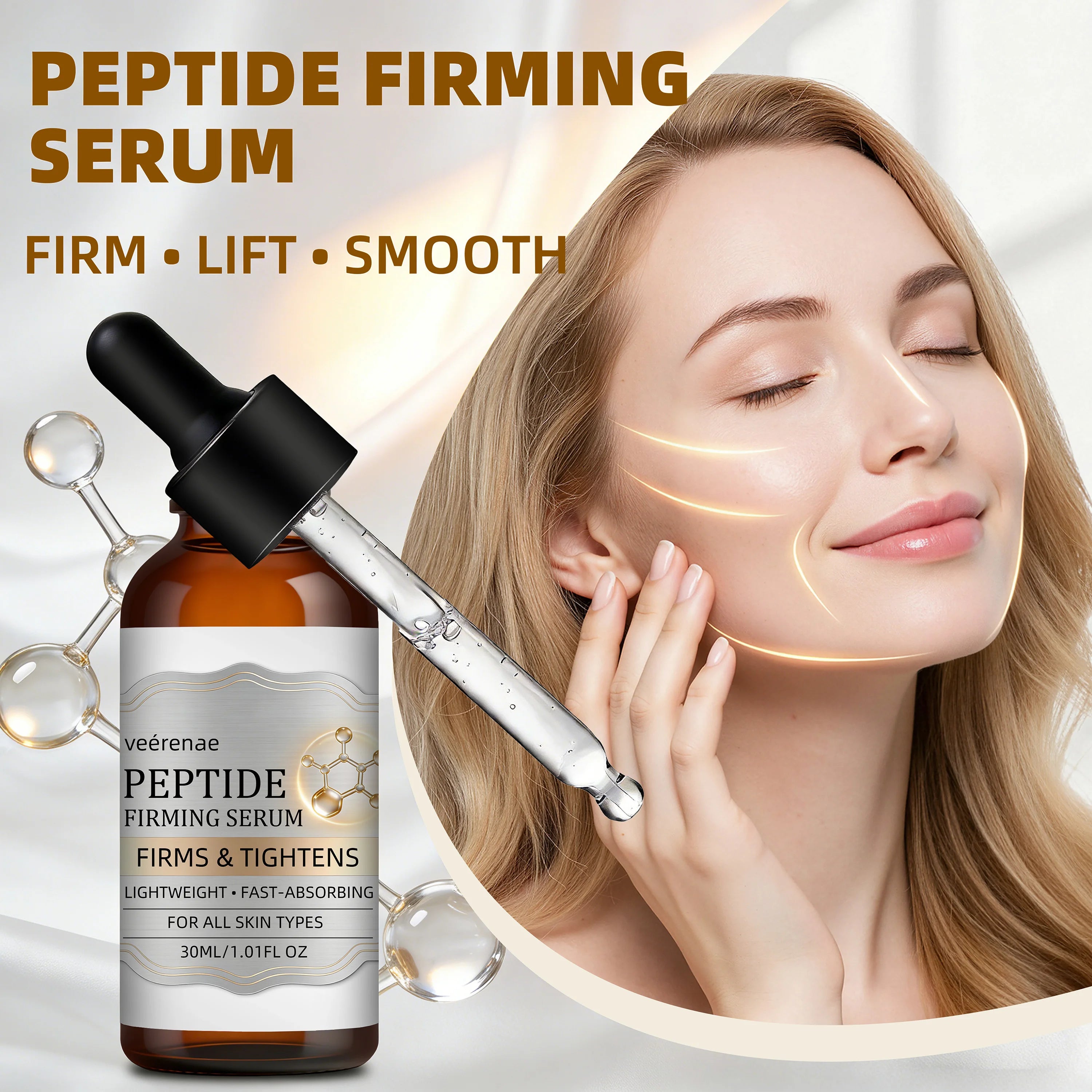 veérenae Peptide Firming Serum – Hydrating Face & Neck Essence