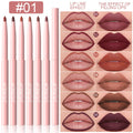 6pcs Lip Liner Pen Set Long-Lasting, Waterproof Sweatproof, Easy Coloring Non-fading Color Rendering Lip Gloss Set Beauty Makeup Oasis Select 01