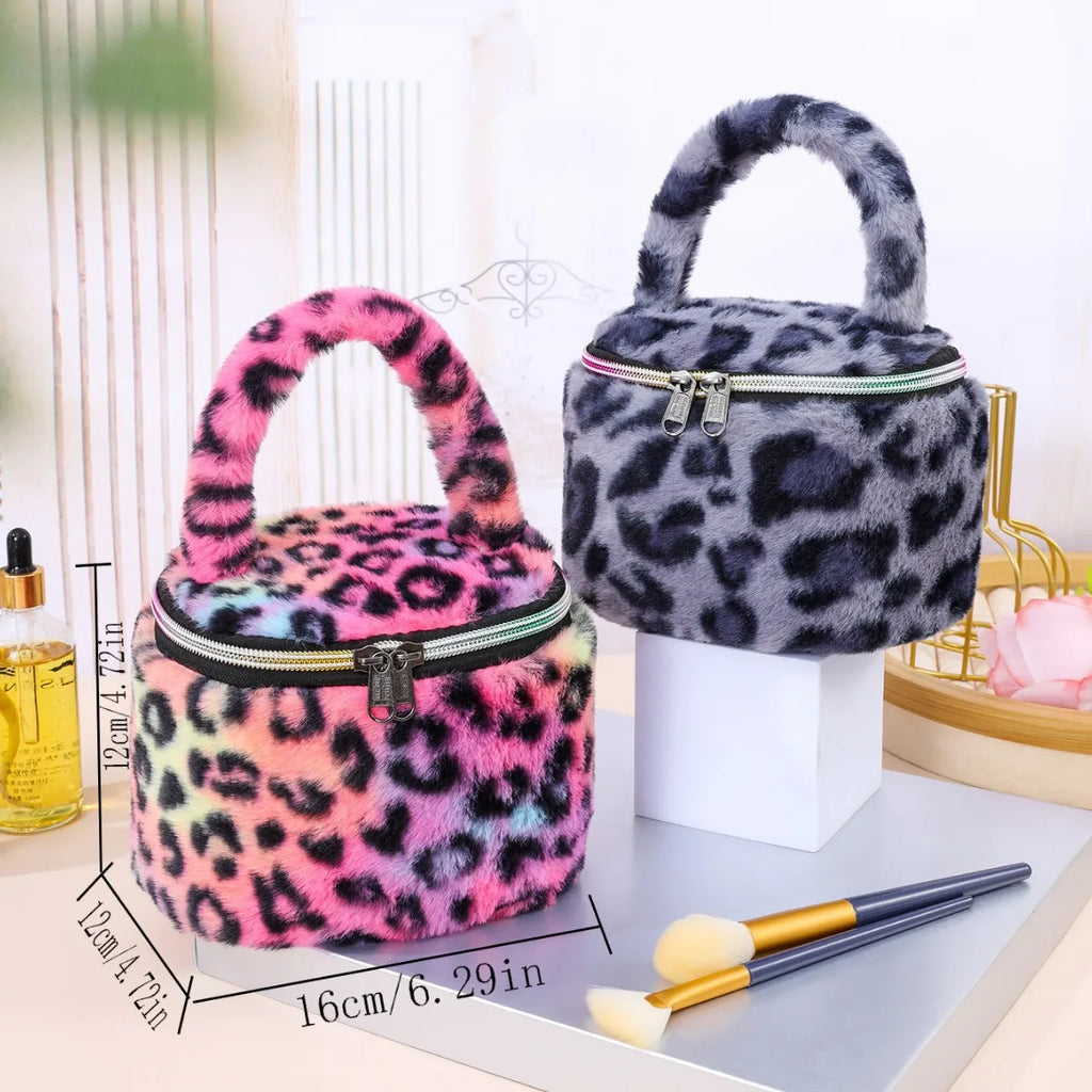 Large Leopard Print Makeup Bag – Travel Cosmetics Organizer