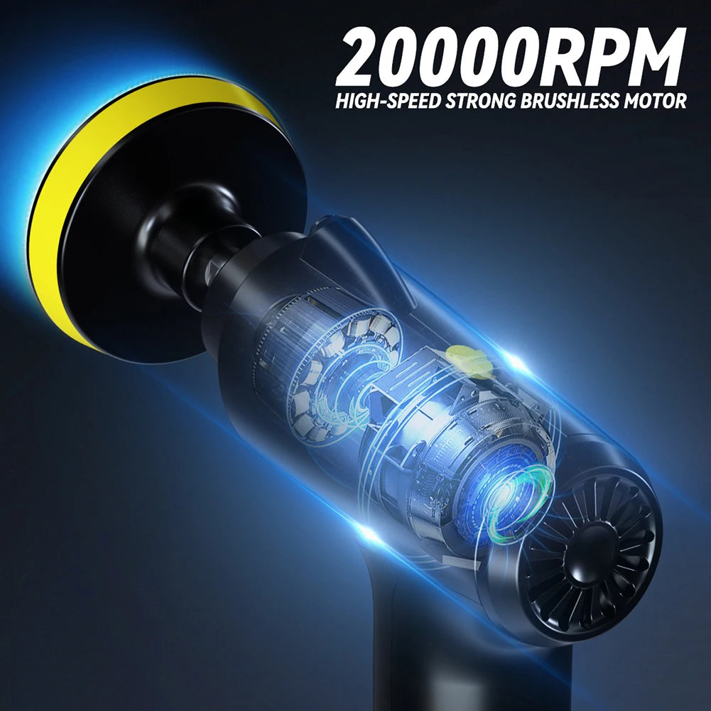 Cordless Car Polisher – 3-Speed Wireless Waxing & Buffing Tool