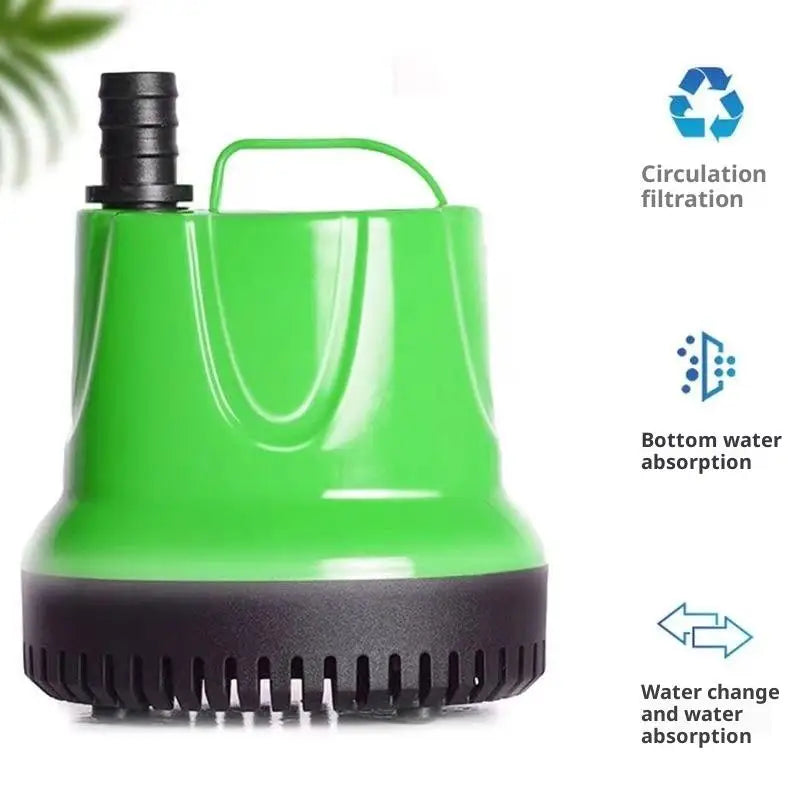60HZ Submersible Aquarium Water Pump for Fish Tank Hydroponic Pond Powerhead Fountain Cycle Filter - Aquarium Equipment Oasis Select Green 15W No Pipe