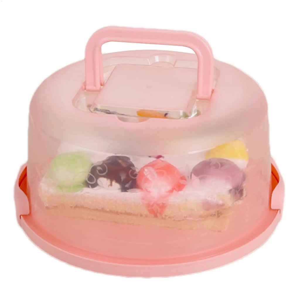 Cake Carrier With Lid And Handle Portable Cake Box with Handle Dust-proof Baking Pastry Storage Box Transportation Cake Rack Oasis Select