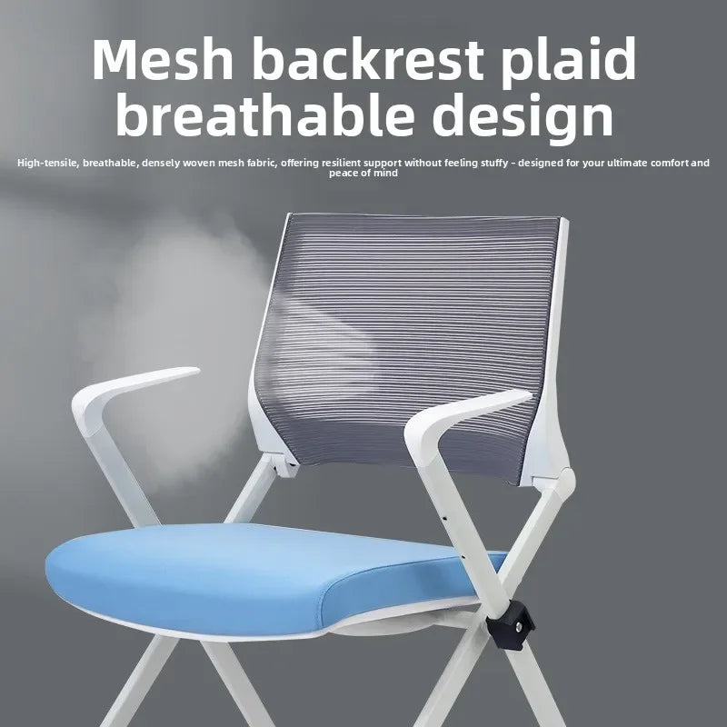 Folding Chair Classroom Desks and Chairs Removable Training Chair Mobile Wheeled Conference Chair Backrest Conference Room Chair Oasis Select