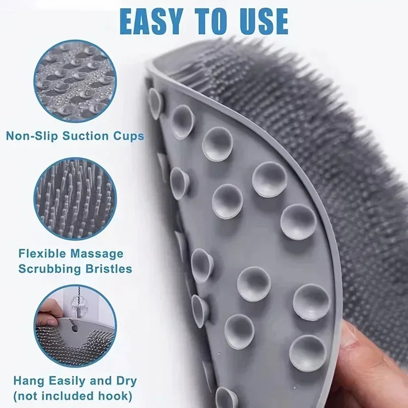 1pcs Lazy Back Rub Artifact Wall Rub Mud Bath Brush Rub Artifact Back Dont Ask for Help Bath Towel Painless Rub Foot Pad Oasis Select