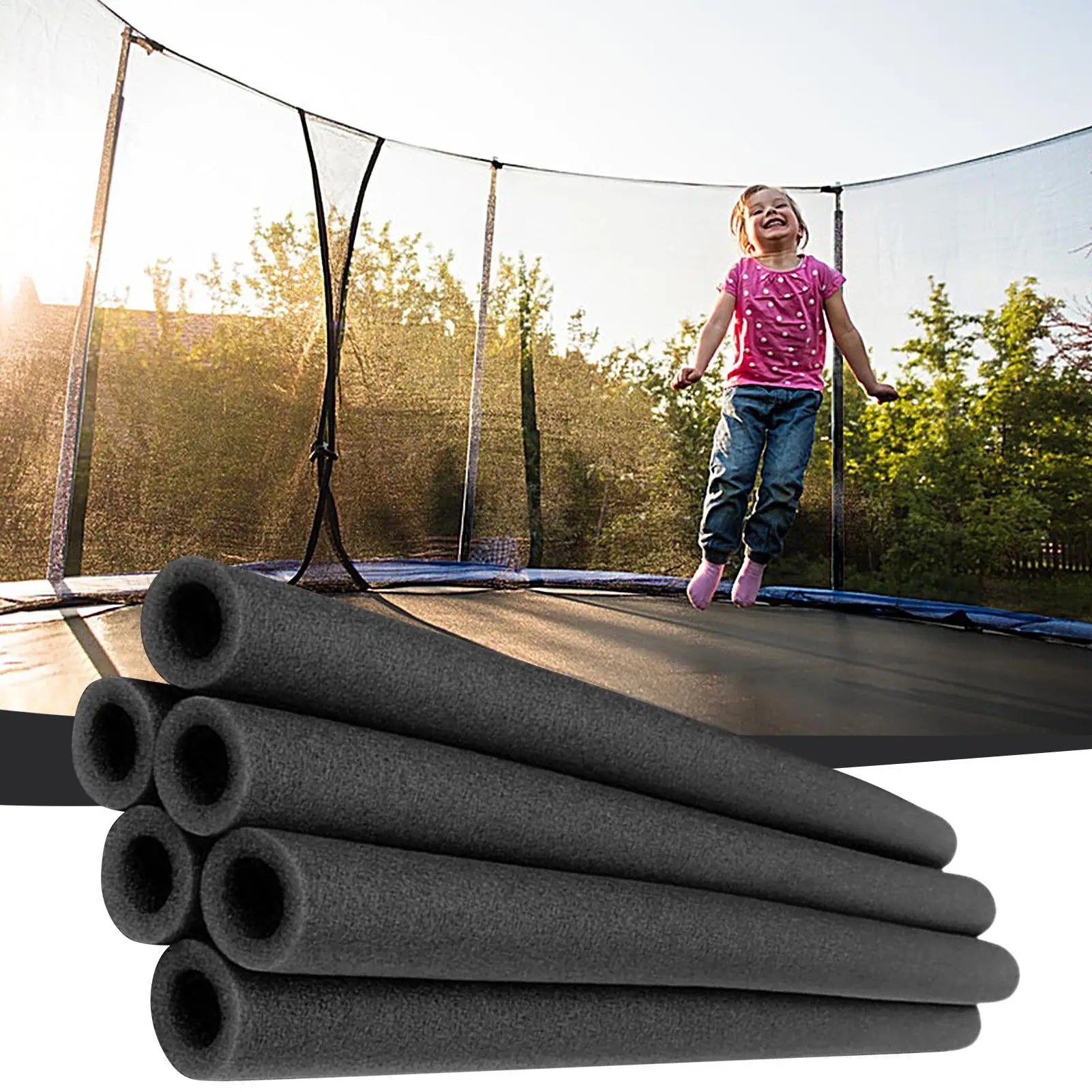 Trampoline Pole Foam Sleeves 6 Pieces Trampoline Enclosure Protection Tubes Padding Replacement Sturdy Secure for Safe Outdoor Oasis Select