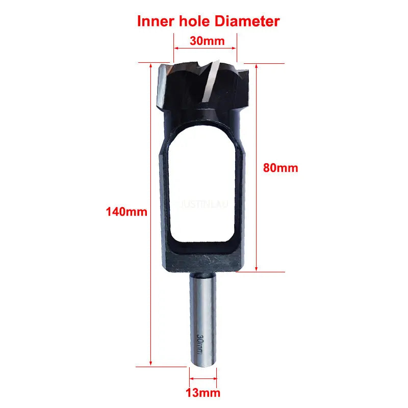 JUSTINLAU Straight And Round Wood Plug Hole Cutter Plug Cutting Drill Take Steel Knife Log Tenon Cork Woodworking Drilling Tools Oasis Select 30mm