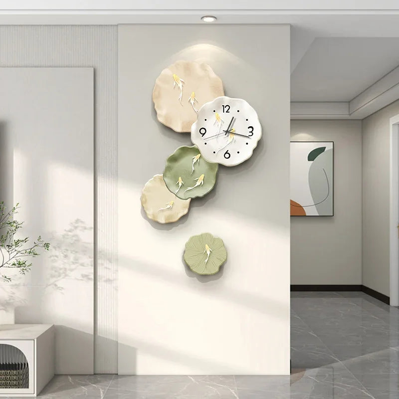 Abstract Art Living Room Decorative Painting Wall Clock Background Wall Clock Decoration Clocks Wall Home Decor Oasis Select