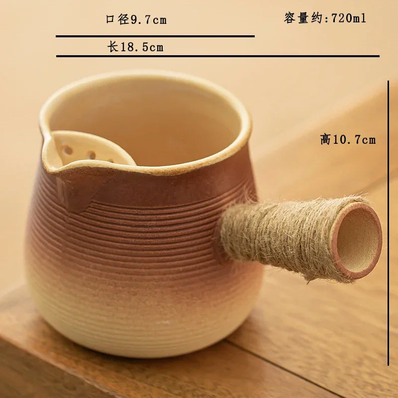 Ceramic Baked Milk Tea Pot Can Be Dry Boiled Boiled Tea Warm Milk Pot Teapot Tea Infuser Oasis Select 720ml 1
