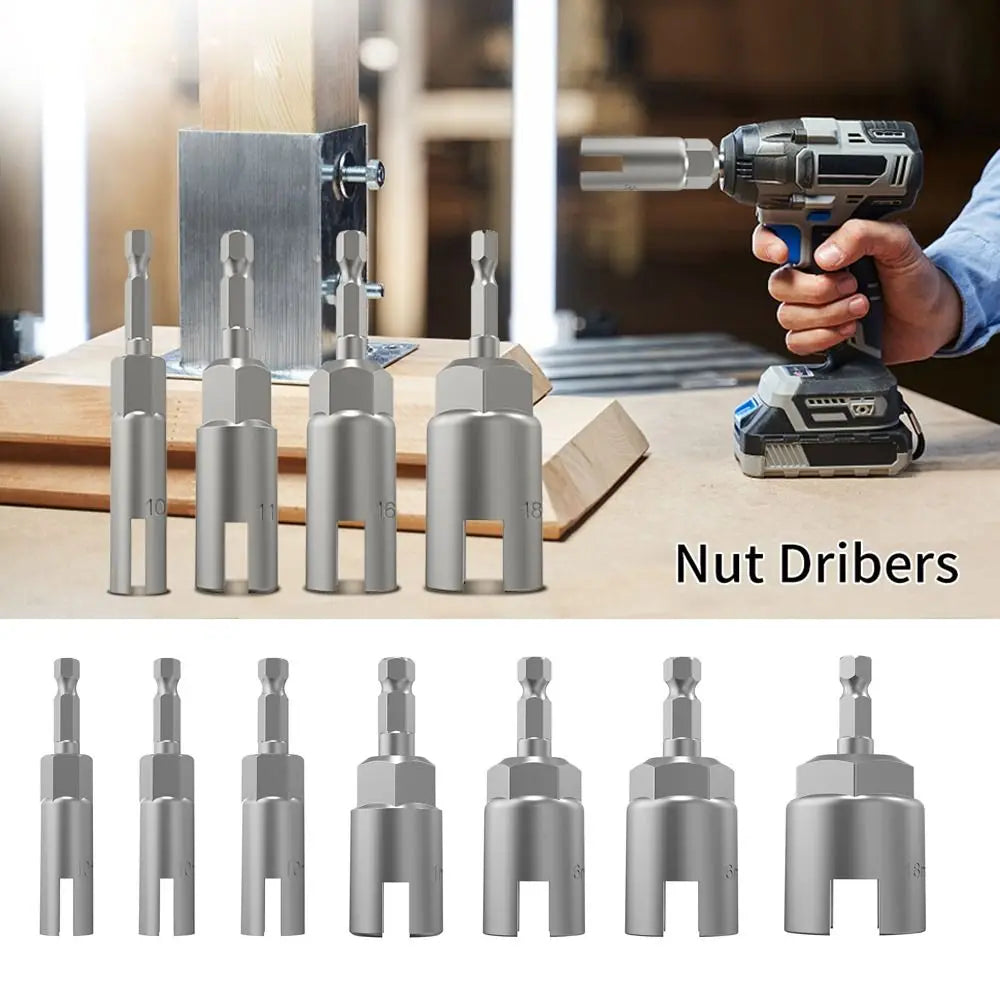High Quality Steel Wing Nut Driver Slot H10/12/14/16/18 H11/13/15/17/19 Wrench Hex Shank Bolt Sleeve Electric Screwdriver Oasis Select