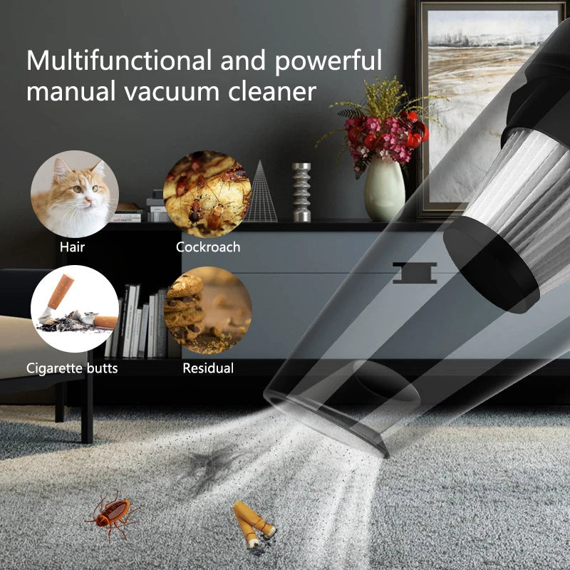 Handheld Vacuum Cleaner Powerful Cyclone Suction Rechargeable Vacuum Cleaner Quick Charge For Car Home Pet Hair Oasis Select