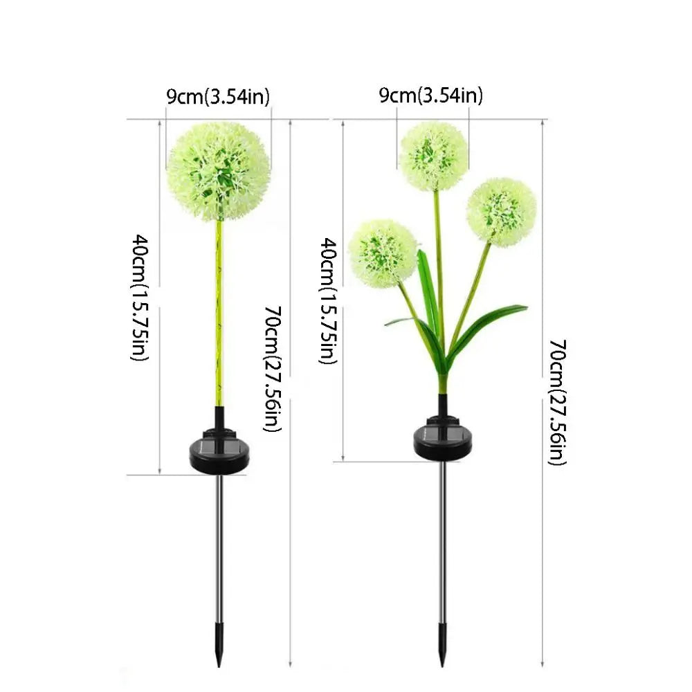 Solar Onion Ball Garden Stake Light – Waterproof LED Lamp